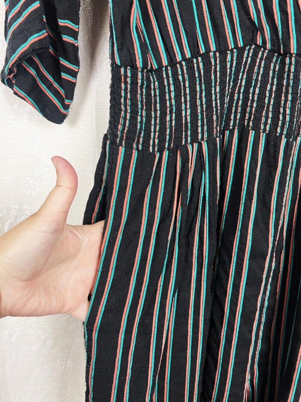 Ace & Jig Bianca jumpsuit in Spellbound cloth black and multi stripe cotton M - Picture 5 of 8